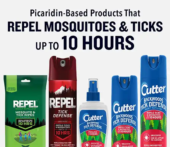 Picaridin-Based Products That Repel Mosquitoes & Ticks up to 10 Hours